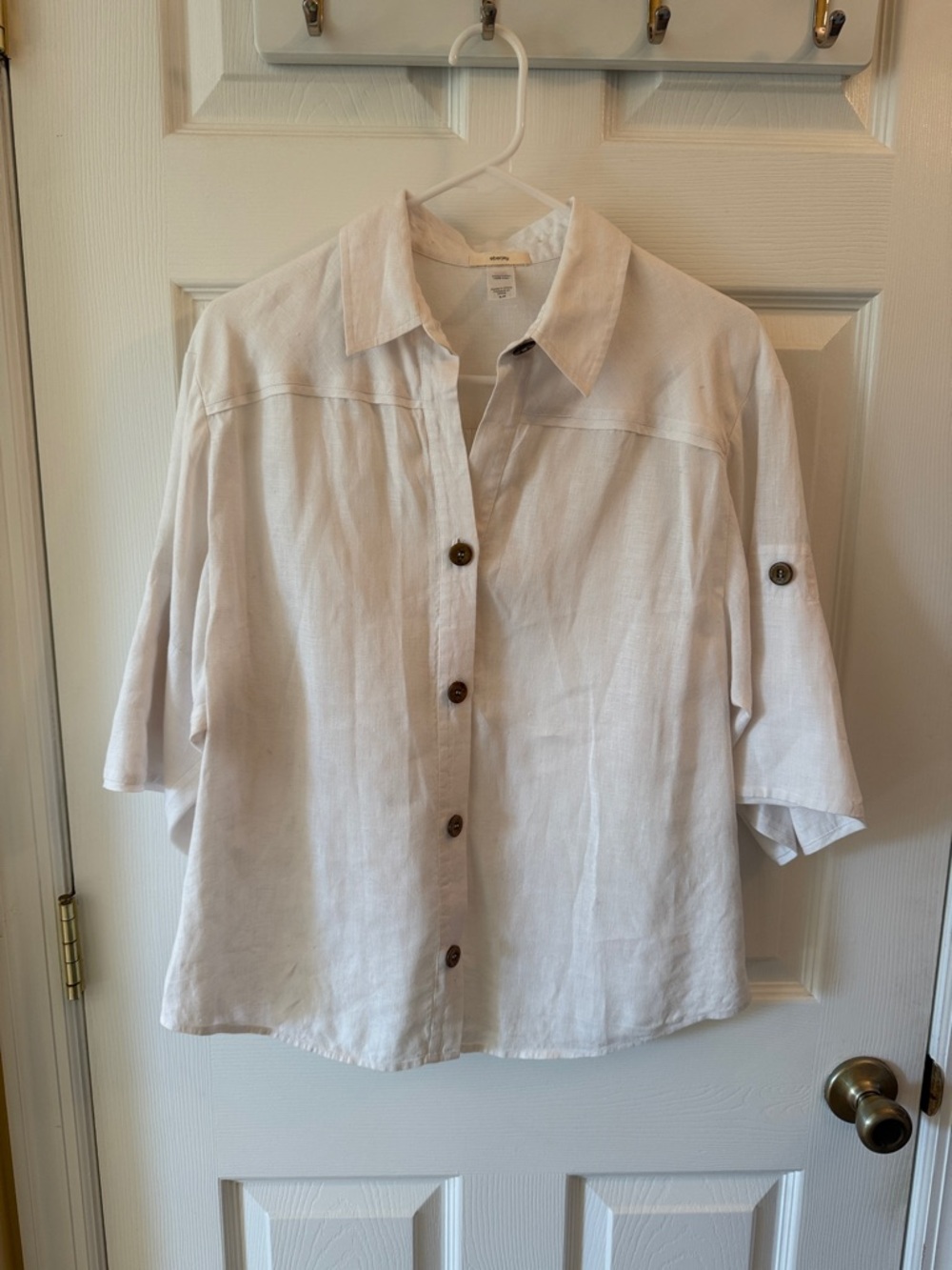 Eberjey 100% linen Button-Front Women's Shirt